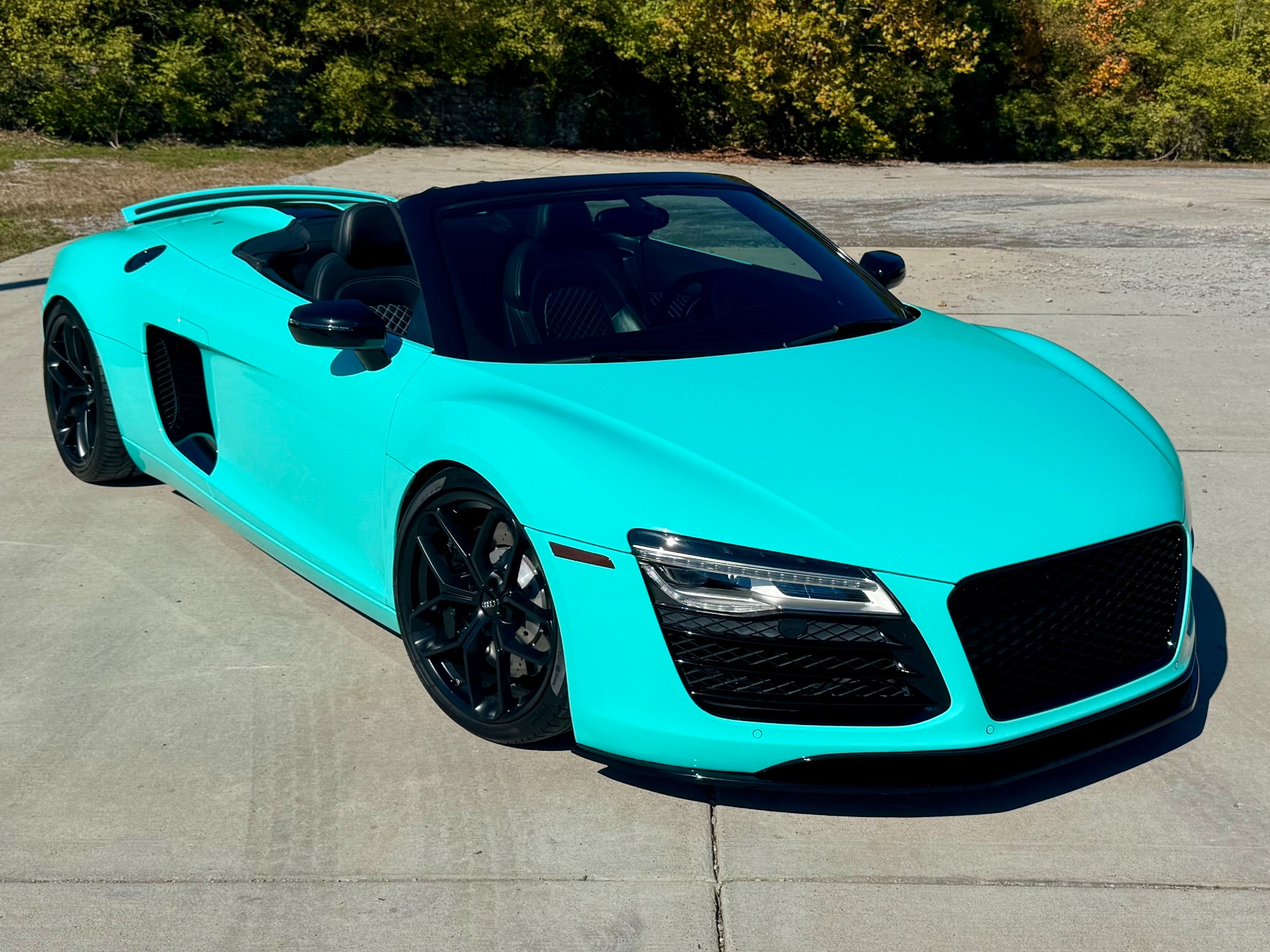 Tiffany Blue PPF 2015 Audi R8 quattro V8 Spyder AWD Convertible All-Wheel Drive 7-Speed Automatic