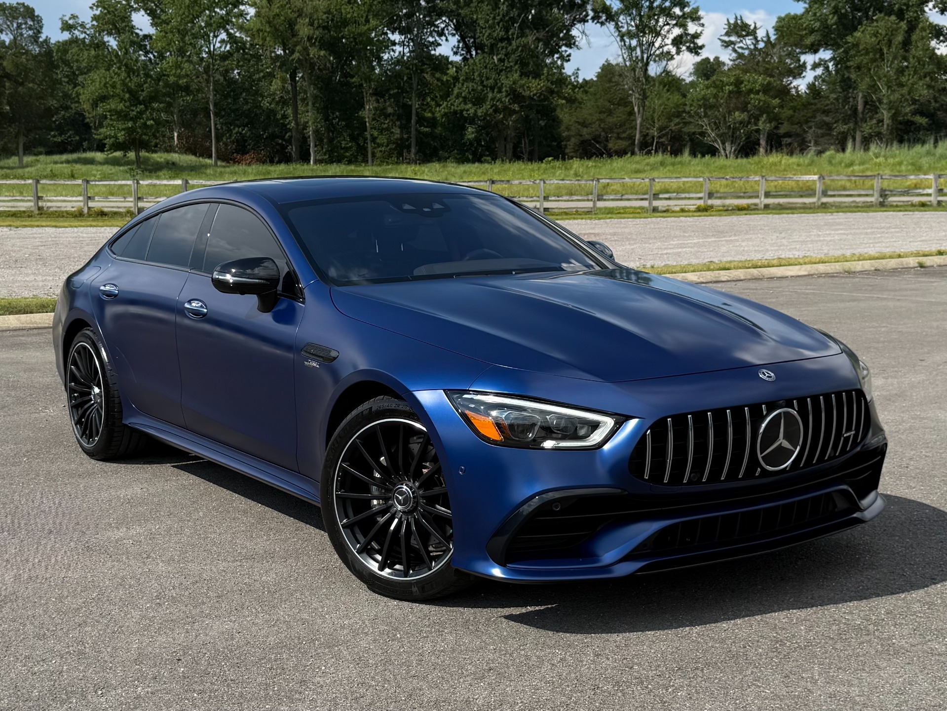 designo Brilliant Blue Magno 2019 Mercedes-Benz AMG GT Coupe All-Wheel Drive 9-Speed Automatic