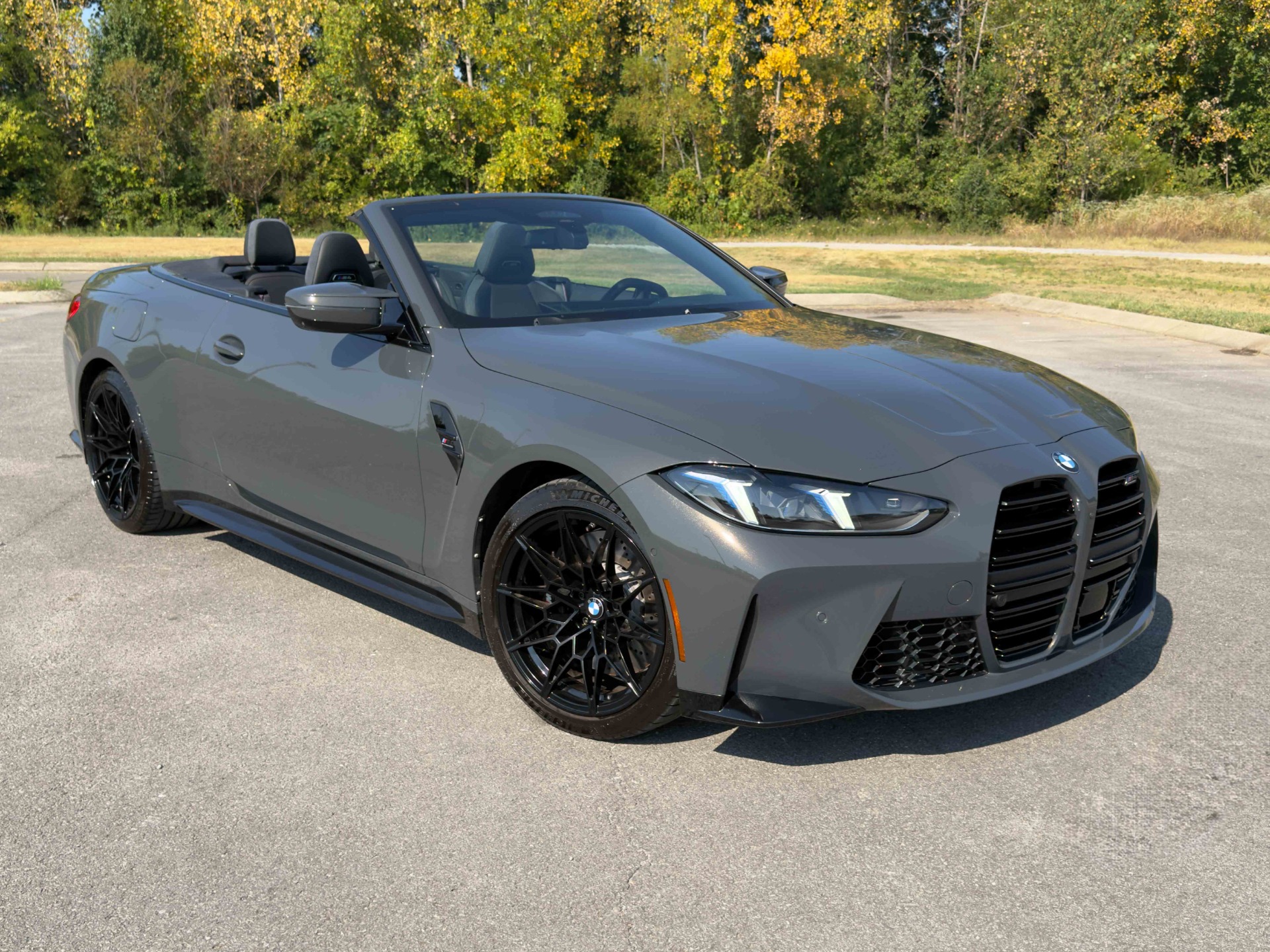 Gray (Dravit Grey Metallic) 2025 BMW M4 Convertible All-Wheel Drive 8-Speed Automatic