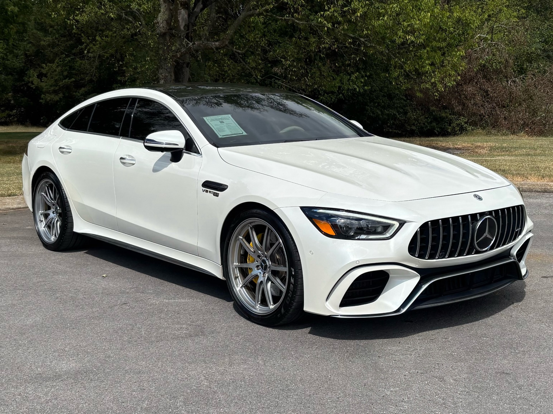 designo Diamond White Metallic 2020 Mercedes-Benz AMG GT Sedan All-Wheel Drive 9-Speed Automatic