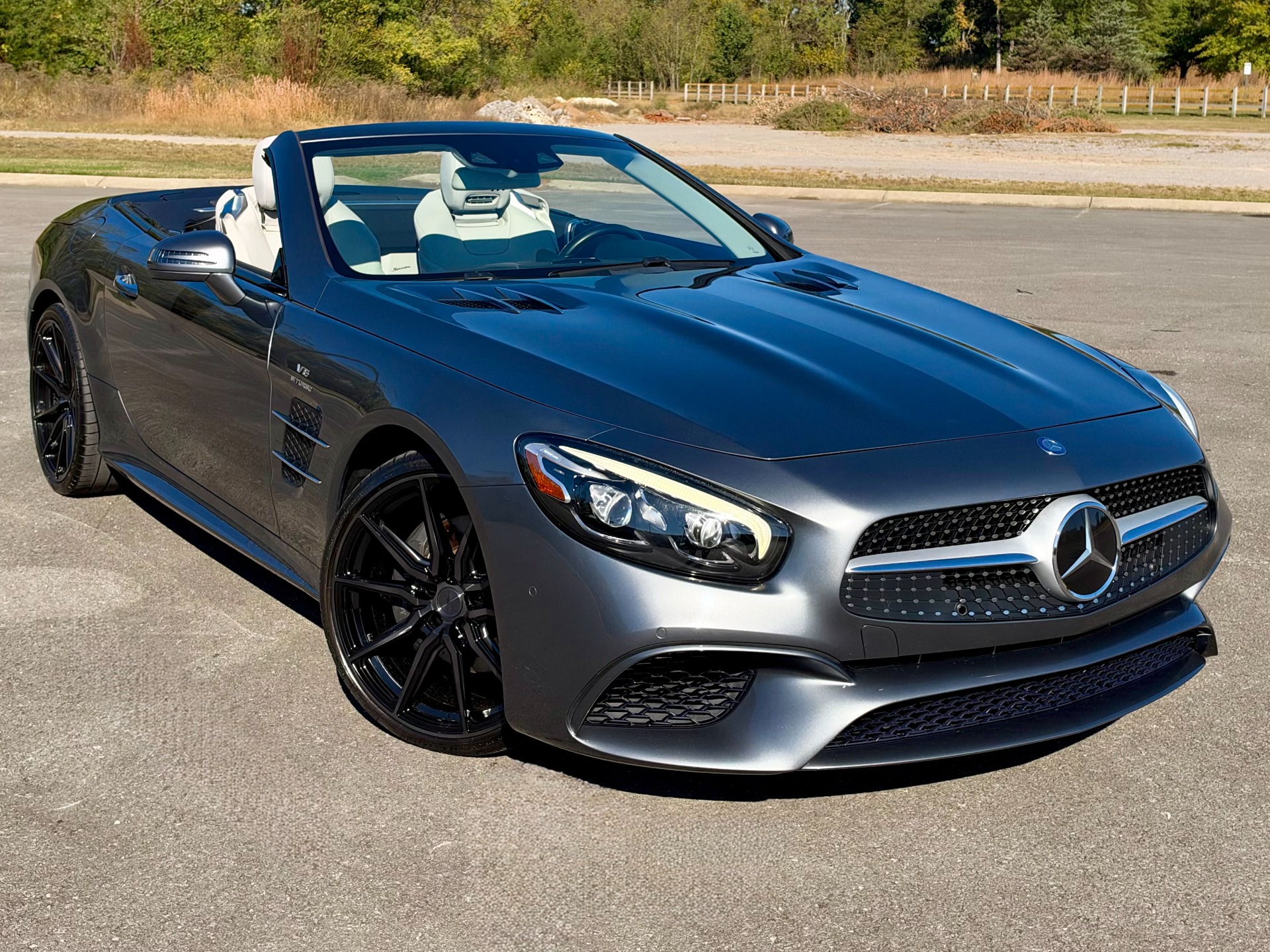 Gray (Selenite Grey Metallic) 2017 Mercedes-Benz SL-Class Convertible Rear-Wheel Drive 9-Speed Automatic