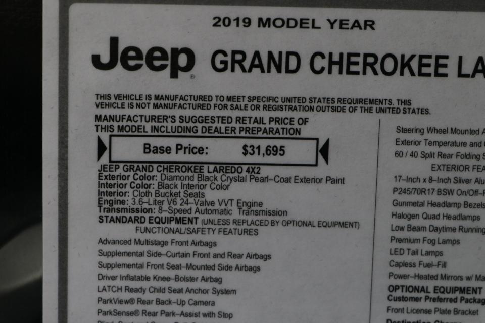 Used 2019 JEEP GRAND CHEROKEE LAREDO RWD LAREDO RWD For Sale
