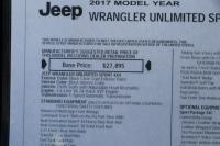 Used 2017 Jeep WRANGLER UNLIMITED SPORT 4X4 UNLIMITED SPORT 4WD for sale Sold at Auto Collection in Murfreesboro TN 37129 56