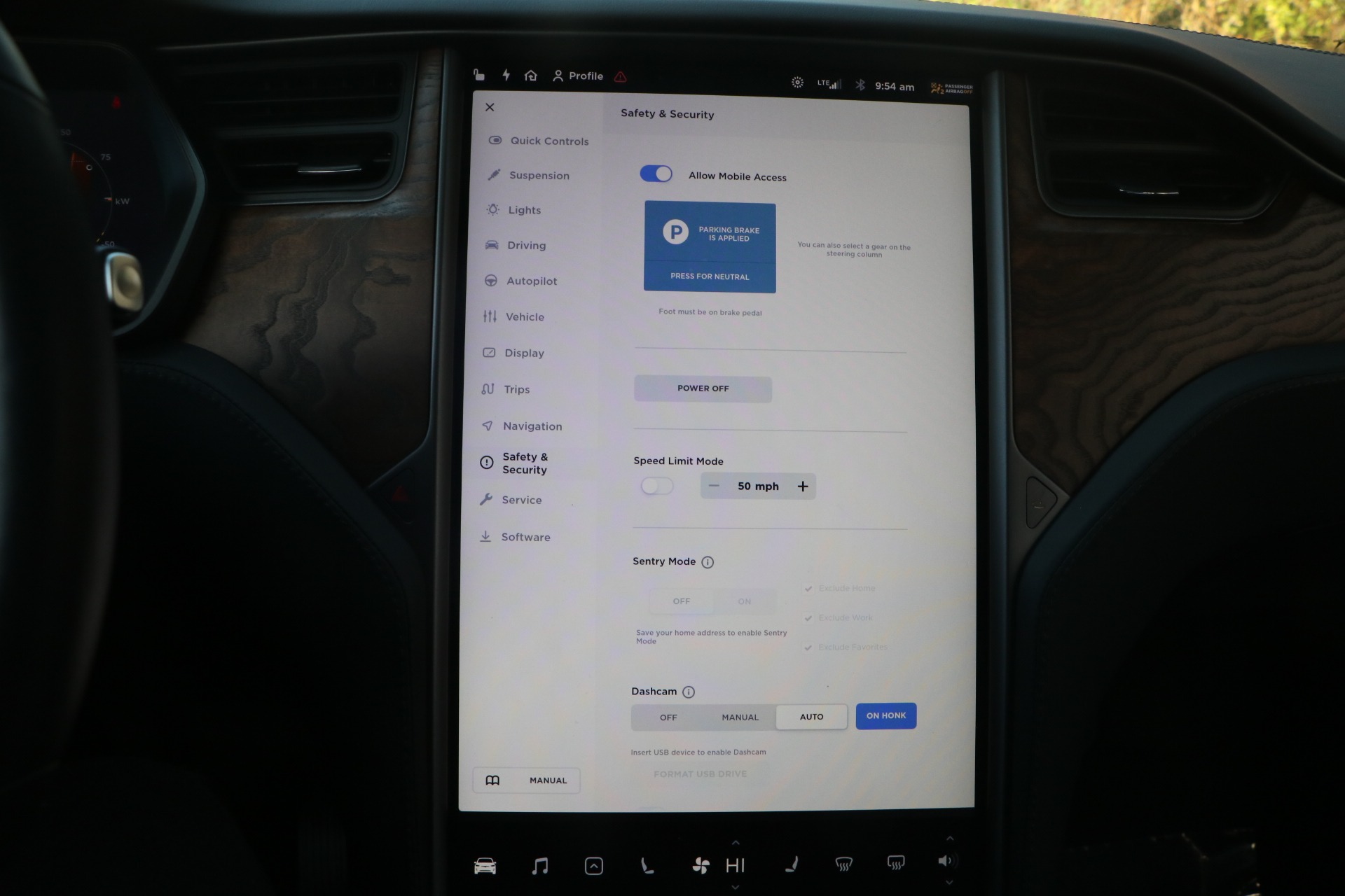 Model x clearance range mode